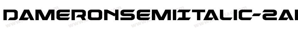 DameronSemiItalic-2aRd字体转换