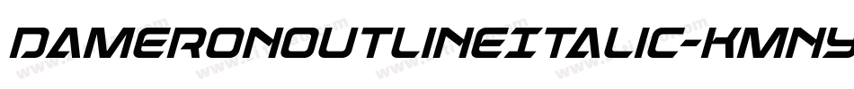 DameronOutlineItalic-Kmny字体转换