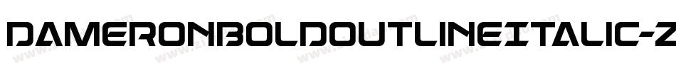 DameronBoldOutlineItalic-zzV3字体转换