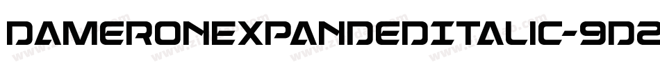 DameronExpandedItalic-9D2K字体转换