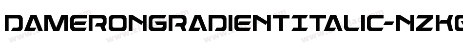 DameronGradientItalic-nzKg字体转换