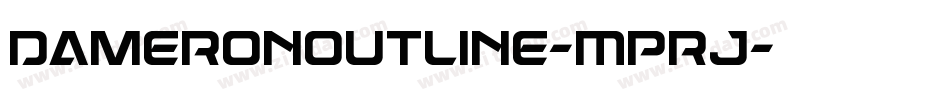 DameronOutline-MPRJ字体转换