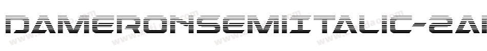 DameronSemiItalic-2aRd字体转换