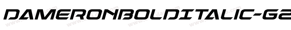 DameronBoldItalic-G2zG字体转换