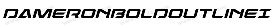 DameronBoldOutlineItalic-zzV3字体转换