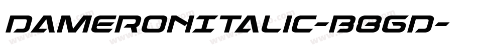 DameronItalic-B8gd字体转换