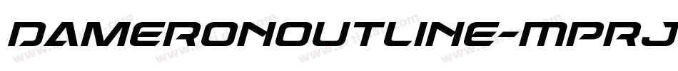 DameronOutline-MPRJ字体转换