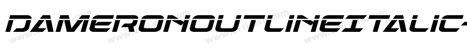 DameronOutlineItalic-Kmny字体转换