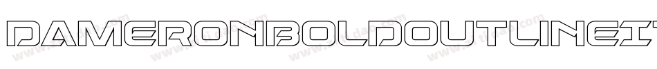 DameronBoldOutlineItalic-zzV3字体转换