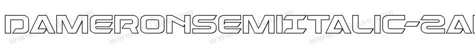 DameronSemiItalic-2aRd字体转换