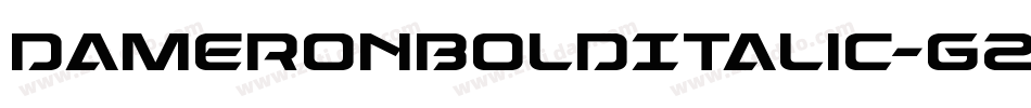 DameronBoldItalic-G2zG字体转换