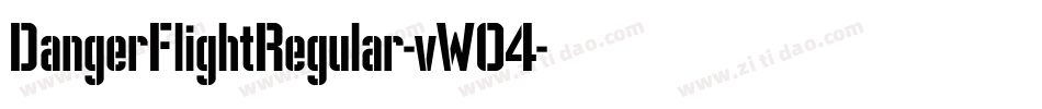 DangerFlightRegular-vWO4字体转换
