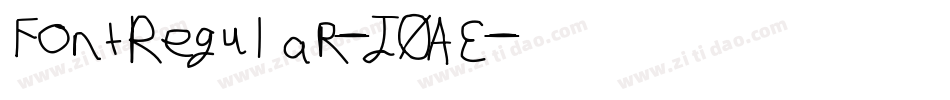 FontRegular-J0AE字体转换
