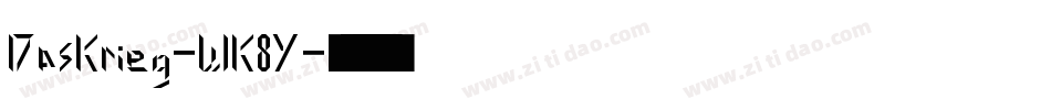 DasKrieg-WK8Y字体转换