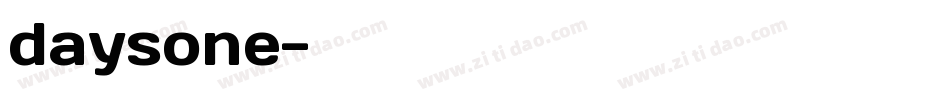 daysone字体转换