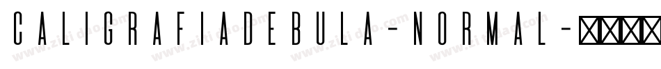 CaligrafiaDeBula-Normal字体转换