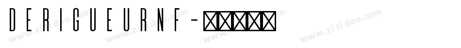 DeRigueurNF字体转换
