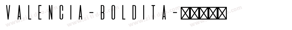 Valencia-BoldIta字体转换