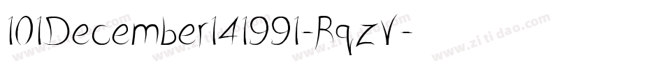 101December141991-RqzV字体转换