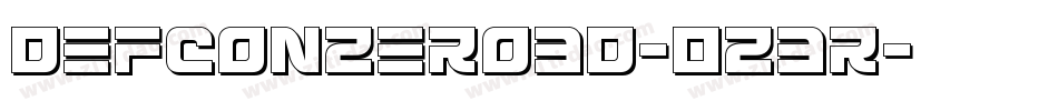 DefconZero3D-0Z3r字体转换