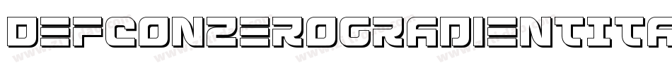 DefconZeroGradientItalic-pXdv字体转换