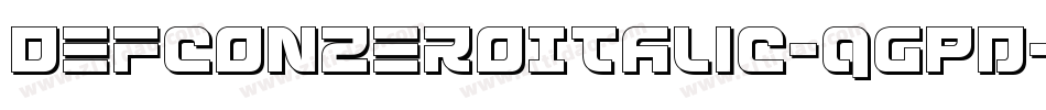 DefconZeroItalic-qgPd字体转换