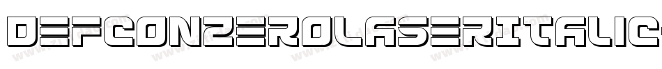 DefconZeroLaserItalic-JLPo字体转换