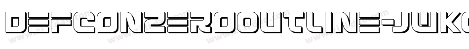 DefconZeroOutline-jwKO字体转换