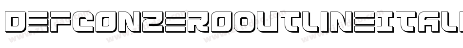 DefconZeroOutlineItalic-zZaw字体转换
