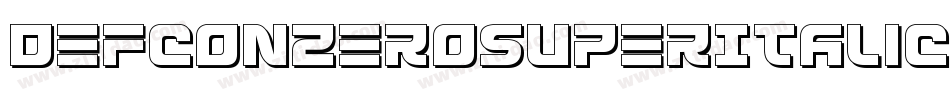 DefconZeroSuperItalic-9ljj字体转换