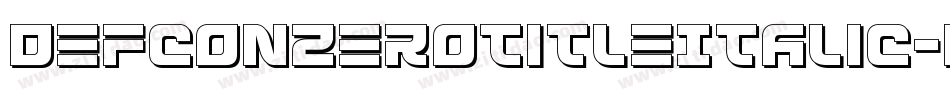 DefconZeroTitleItalic-nP7V字体转换