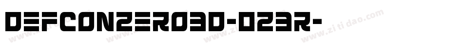 DefconZero3D-0Z3r字体转换