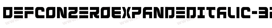 DefconZeroExpandedItalic-3pDy字体转换