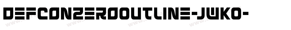 DefconZeroOutline-jwKO字体转换