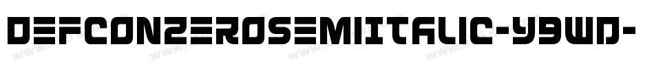 DefconZeroSemiItalic-y9Wd字体转换
