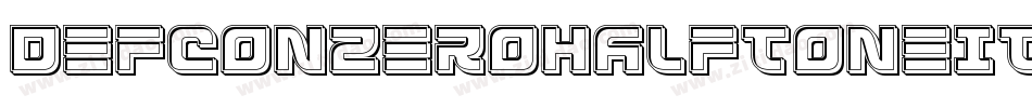 DefconZeroHalftoneItalic-AMrD字体转换