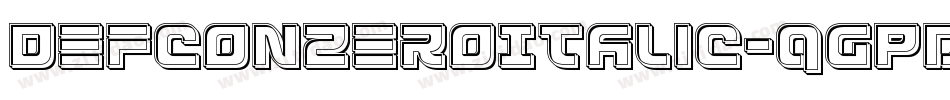 DefconZeroItalic-qgPd字体转换