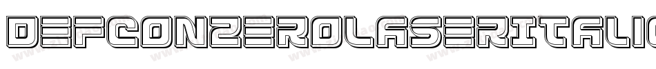 DefconZeroLaserItalic-JLPo字体转换