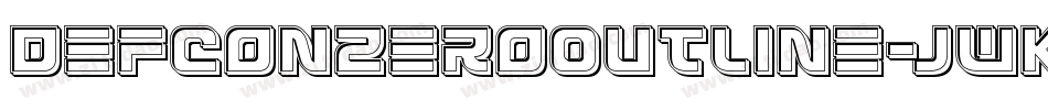 DefconZeroOutline-jwKO字体转换