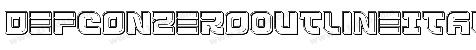 DefconZeroOutlineItalic-zZaw字体转换