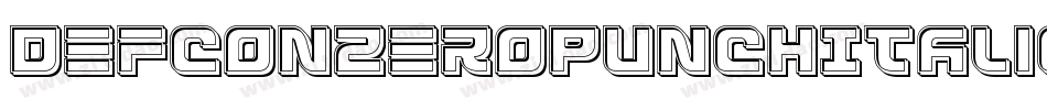 DefconZeroPunchItalic-6qVq字体转换