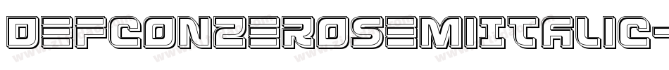 DefconZeroSemiItalic-y9Wd字体转换
