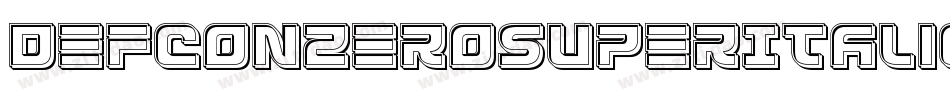 DefconZeroSuperItalic-9ljj字体转换