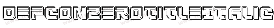 DefconZeroTitleItalic-nP7V字体转换