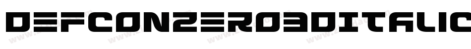 DefconZero3DItalic-erBO字体转换