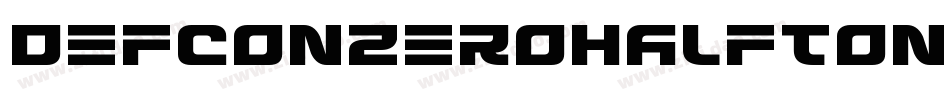 DefconZeroHalftoneItalic-AMrD字体转换