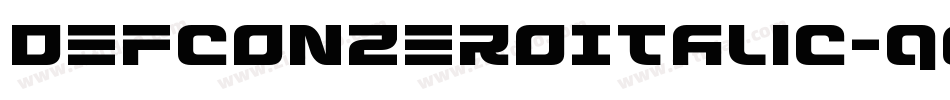 DefconZeroItalic-qgPd字体转换