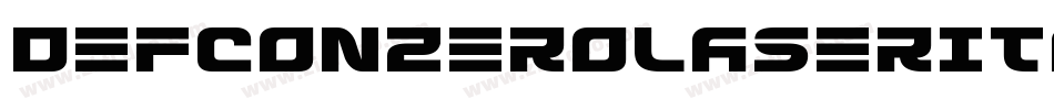 DefconZeroLaserItalic-JLPo字体转换
