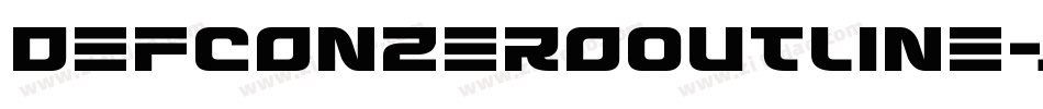 DefconZeroOutline-jwKO字体转换