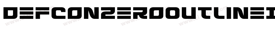 DefconZeroOutlineItalic-zZaw字体转换
